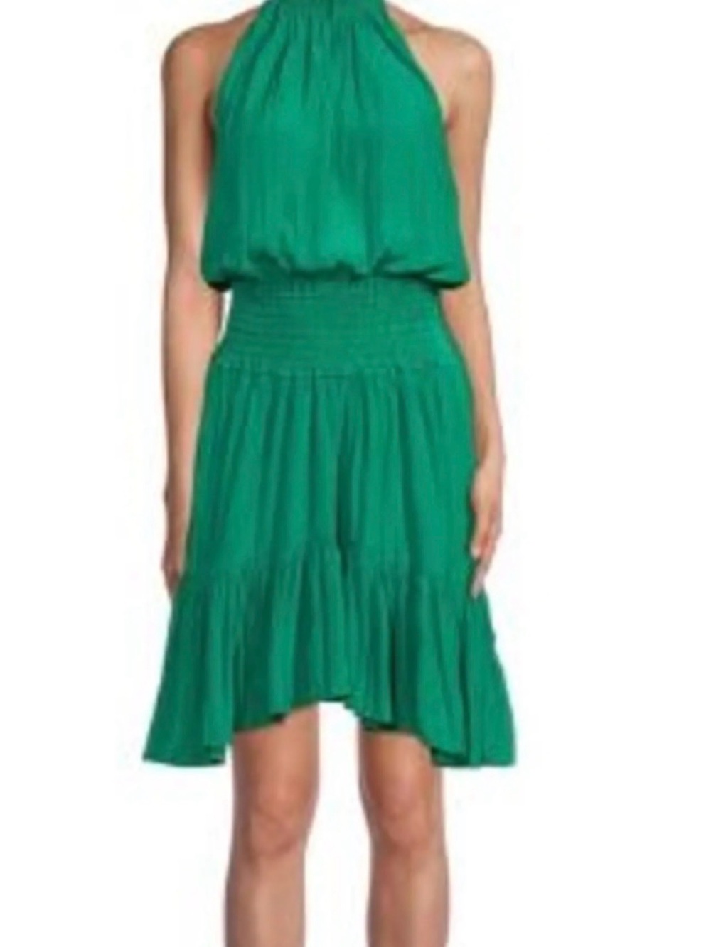 Alc Cody smocked mini dress 6 spring green